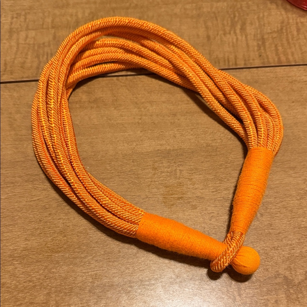 Vibrant Orange Rope Necklace